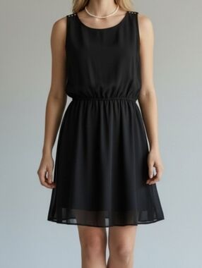 Love Tree Elegant Black Midi Dress - S